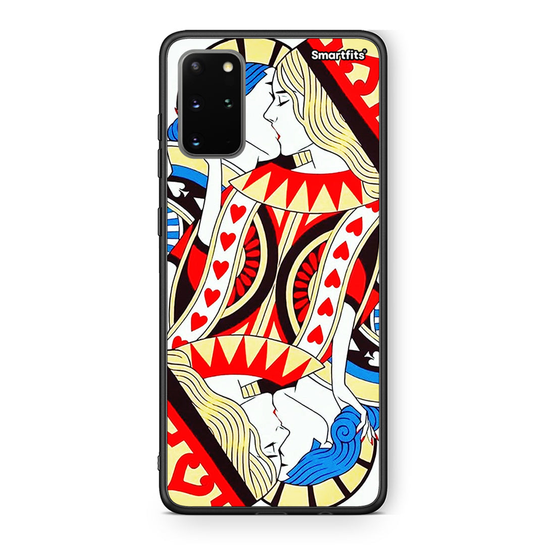Samsung S20 Plus Card Love θήκη από τη Smartfits με σχέδιο στο πίσω μέρος και μαύρο περίβλημα | Smartphone case with colorful back and black bezels by Smartfits
