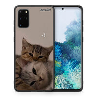 Thumbnail for Θήκη Samsung S20 Plus Cats In Love από τη Smartfits με σχέδιο στο πίσω μέρος και μαύρο περίβλημα | Samsung S20 Plus Cats In Love case with colorful back and black bezels