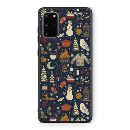 Samsung S20 Plus Christmas Elements θήκη από τη Smartfits με σχέδιο στο πίσω μέρος και μαύρο περίβλημα | Smartphone case with colorful back and black bezels by Smartfits