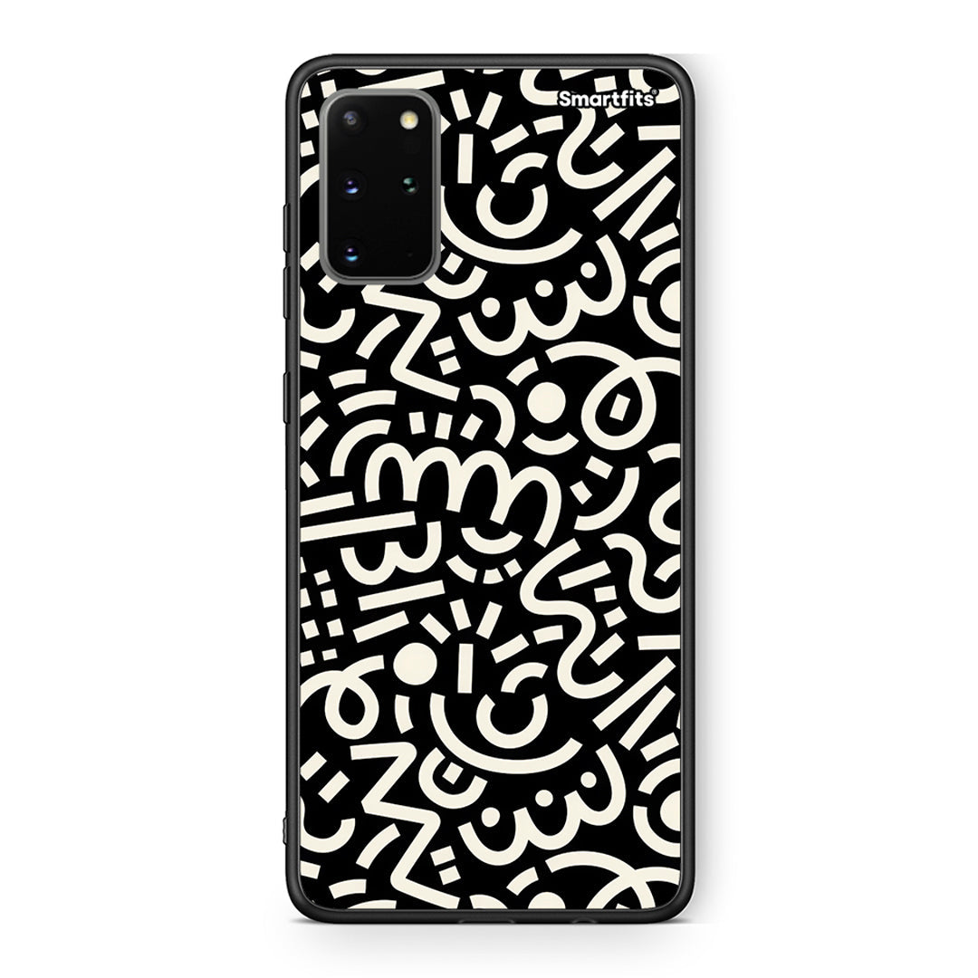 Samsung S20 Plus Doodle Art Θήκη από τη Smartfits με σχέδιο στο πίσω μέρος και μαύρο περίβλημα | Smartphone case with colorful back and black bezels by Smartfits
