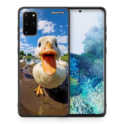 Θήκη Samsung S20 Plus Duck Face από τη Smartfits με σχέδιο στο πίσω μέρος και μαύρο περίβλημα | Samsung S20 Plus Duck Face case with colorful back and black bezels