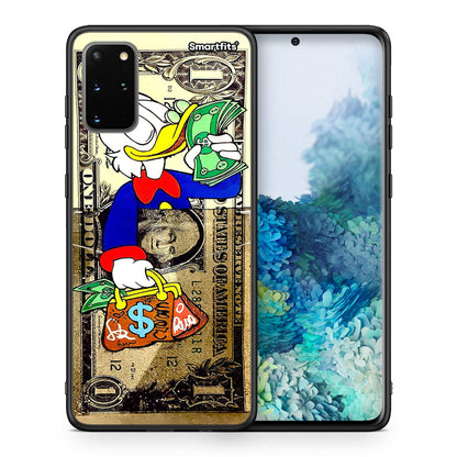 Θήκη Samsung S20 Plus Duck Money από τη Smartfits με σχέδιο στο πίσω μέρος και μαύρο περίβλημα | Samsung S20 Plus Duck Money case with colorful back and black bezels