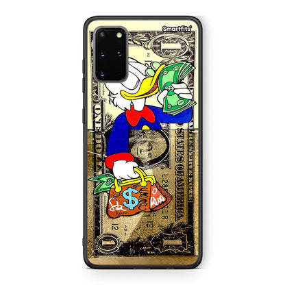 Samsung S20 Plus Duck Money Θήκη από τη Smartfits με σχέδιο στο πίσω μέρος και μαύρο περίβλημα | Smartphone case with colorful back and black bezels by Smartfits
