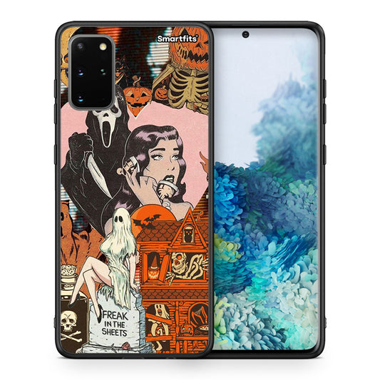 Θήκη Samsung S20 Plus Halloween Collage από τη Smartfits με σχέδιο στο πίσω μέρος και μαύρο περίβλημα | Samsung S20 Plus Halloween Collage case with colorful back and black bezels
