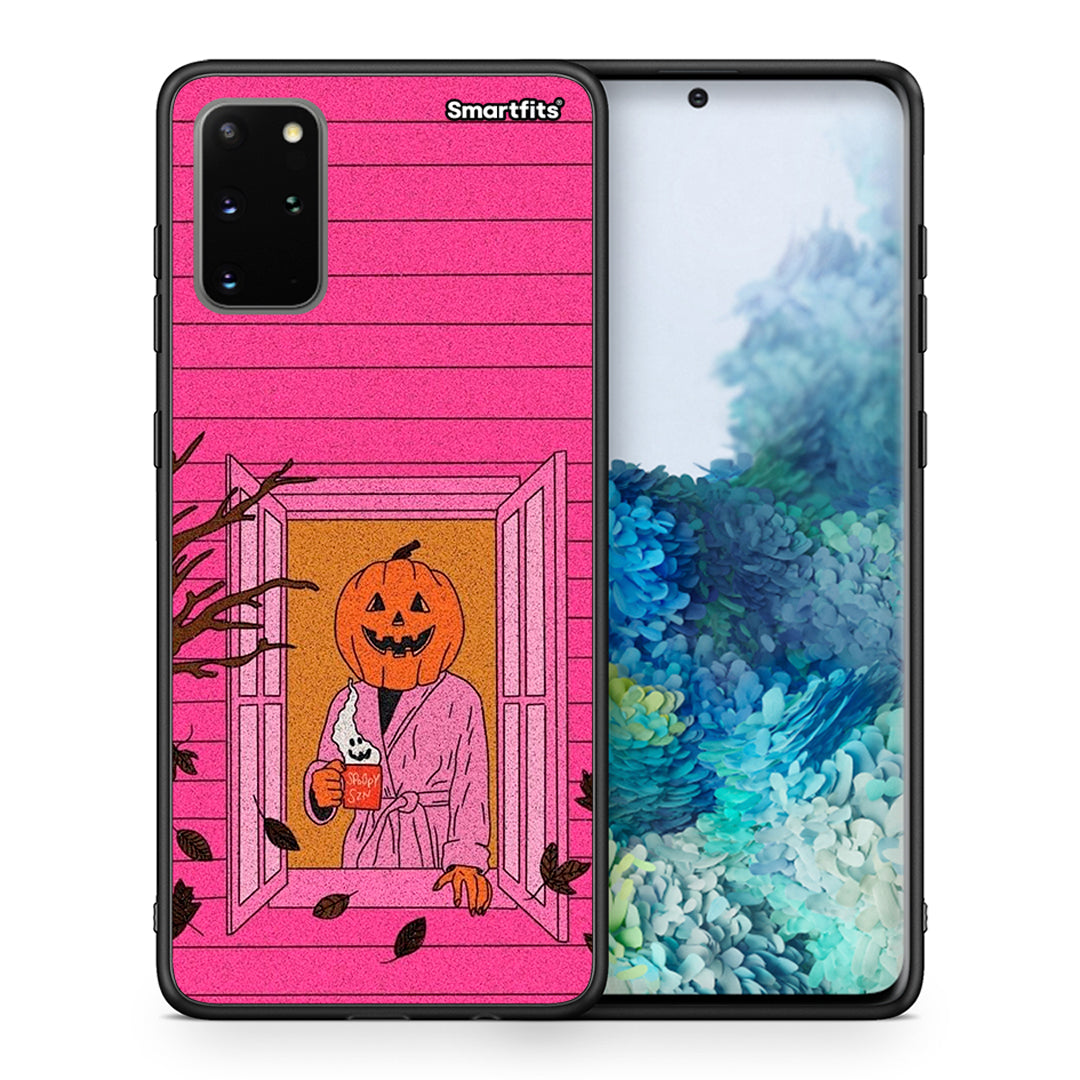Θήκη Samsung S20 Plus Halloween Pumpkin Lady από τη Smartfits με σχέδιο στο πίσω μέρος και μαύρο περίβλημα | Samsung S20 Plus Halloween Pumpkin Lady case with colorful back and black bezels