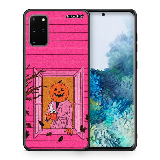 Θήκη Samsung S20 Plus Halloween Pumpkin Lady από τη Smartfits με σχέδιο στο πίσω μέρος και μαύρο περίβλημα | Samsung S20 Plus Halloween Pumpkin Lady case with colorful back and black bezels
