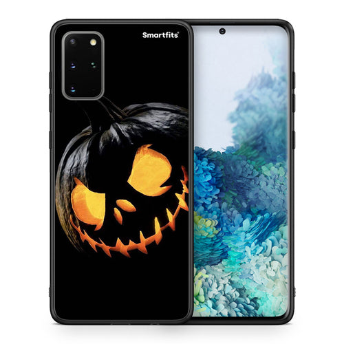 Θήκη Samsung S20 Plus Halloween Scary Pumpkin από τη Smartfits με σχέδιο στο πίσω μέρος και μαύρο περίβλημα | Samsung S20 Plus Halloween Scary Pumpkin case with colorful back and black bezels