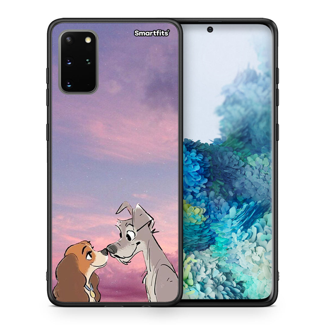 Θήκη Samsung S20 Plus Lady And Tramp από τη Smartfits με σχέδιο στο πίσω μέρος και μαύρο περίβλημα | Samsung S20 Plus Lady And Tramp case with colorful back and black bezels