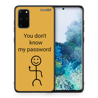 Thumbnail for Θήκη Samsung S20 Plus My Password από τη Smartfits με σχέδιο στο πίσω μέρος και μαύρο περίβλημα | Samsung S20 Plus My Password case with colorful back and black bezels