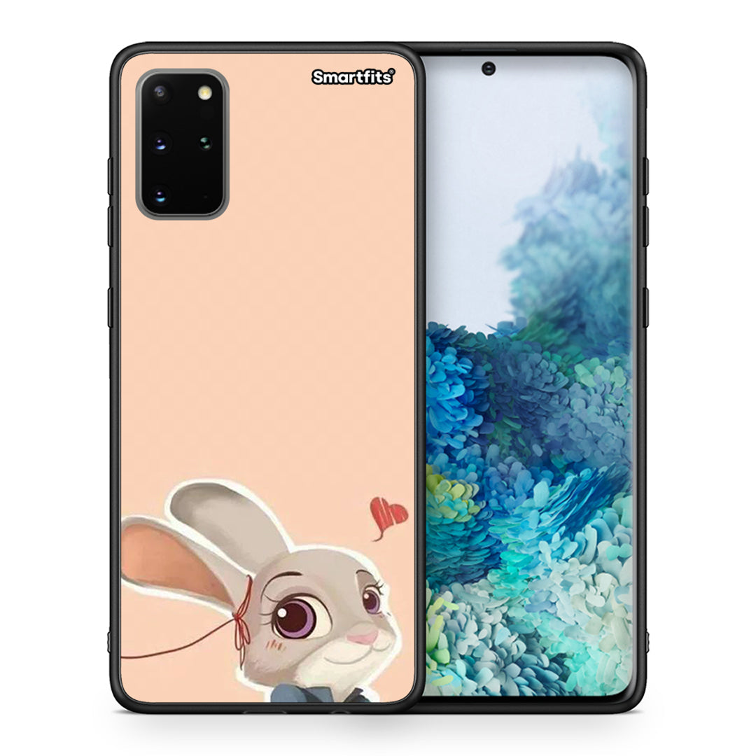 Θήκη Samsung S20 Plus Nick Wilde And Judy Hopps Love 2 από τη Smartfits με σχέδιο στο πίσω μέρος και μαύρο περίβλημα | Samsung S20 Plus Nick Wilde And Judy Hopps Love 2 case with colorful back and black bezels