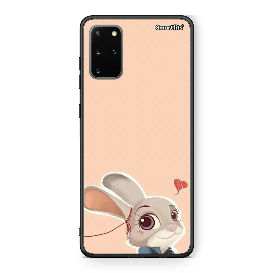 Samsung S20 Plus Nick Wilde And Judy Hopps Love 2 θήκη από τη Smartfits με σχέδιο στο πίσω μέρος και μαύρο περίβλημα | Smartphone case with colorful back and black bezels by Smartfits