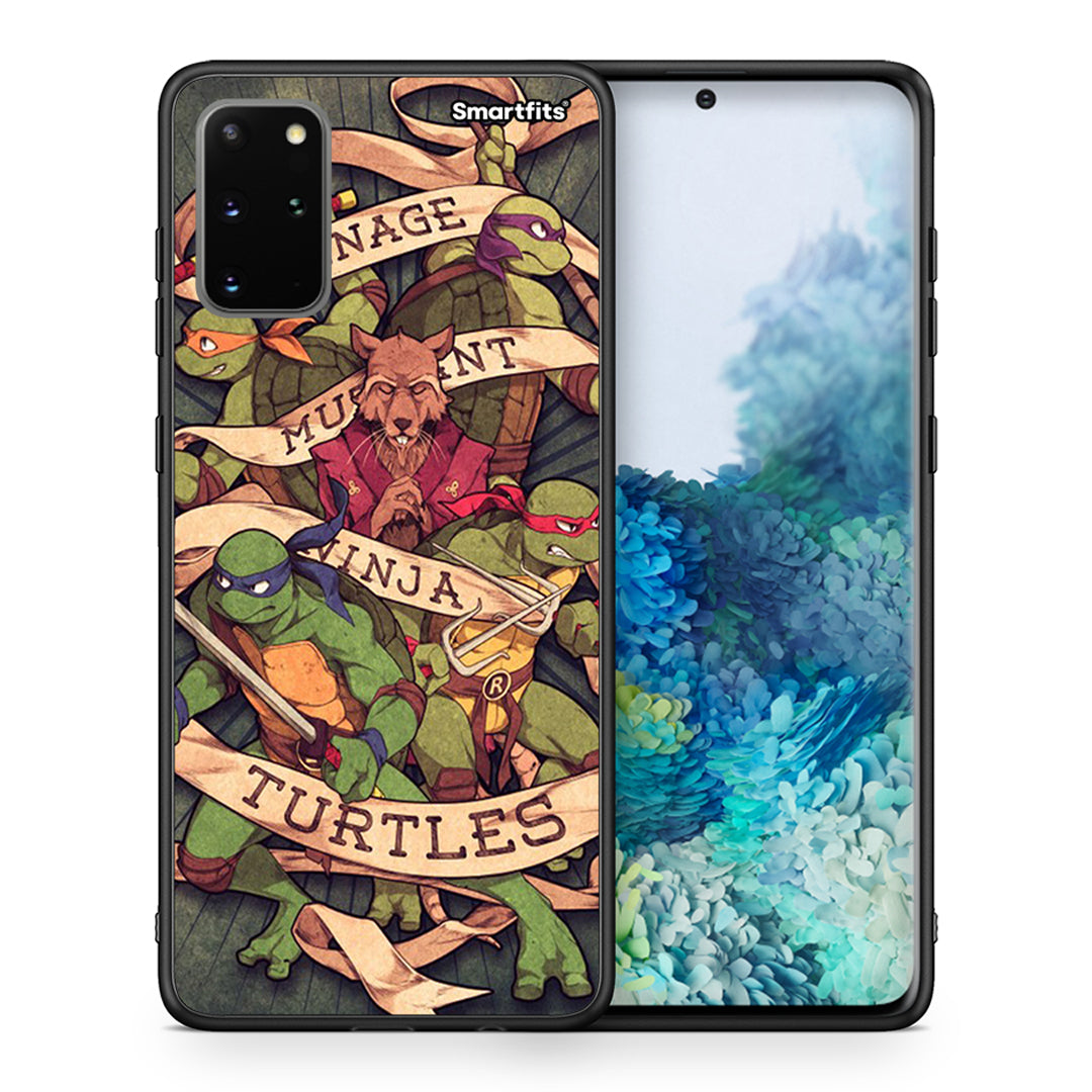 Θήκη Samsung S20 Plus Ninja Turtles από τη Smartfits με σχέδιο στο πίσω μέρος και μαύρο περίβλημα | Samsung S20 Plus Ninja Turtles case with colorful back and black bezels