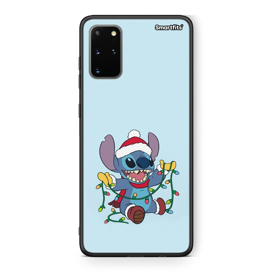 Samsung S20 Plus Santa Stich θήκη από τη Smartfits με σχέδιο στο πίσω μέρος και μαύρο περίβλημα | Smartphone case with colorful back and black bezels by Smartfits