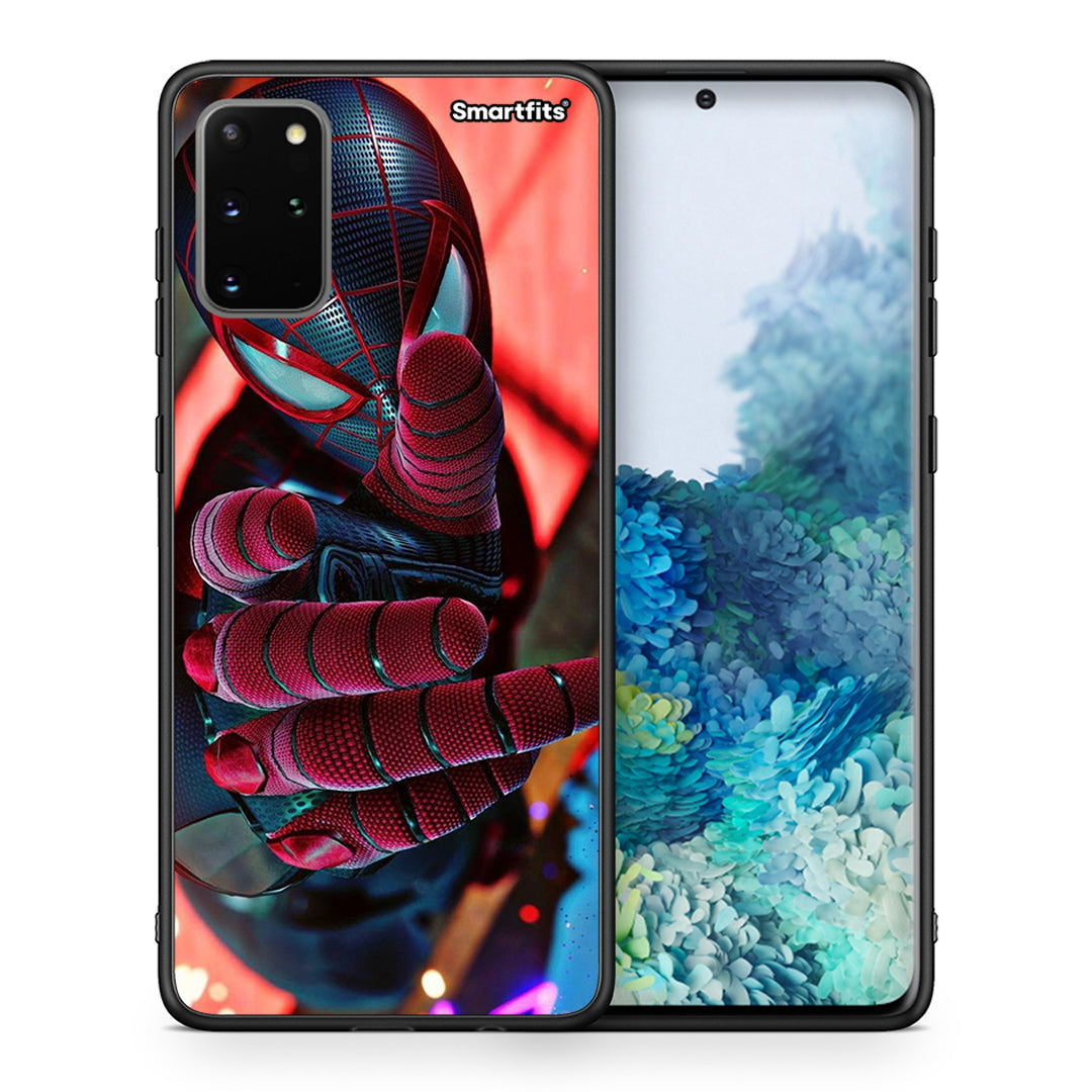 Θήκη Samsung S20 Plus Spider Hand από τη Smartfits με σχέδιο στο πίσω μέρος και μαύρο περίβλημα | Samsung S20 Plus Spider Hand case with colorful back and black bezels