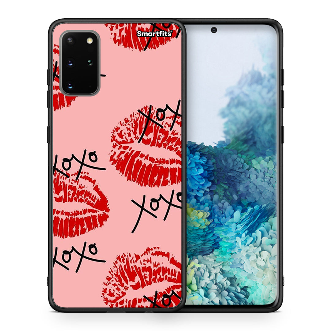Θήκη Samsung S20 Plus XOXO Lips από τη Smartfits με σχέδιο στο πίσω μέρος και μαύρο περίβλημα | Samsung S20 Plus XOXO Lips case with colorful back and black bezels