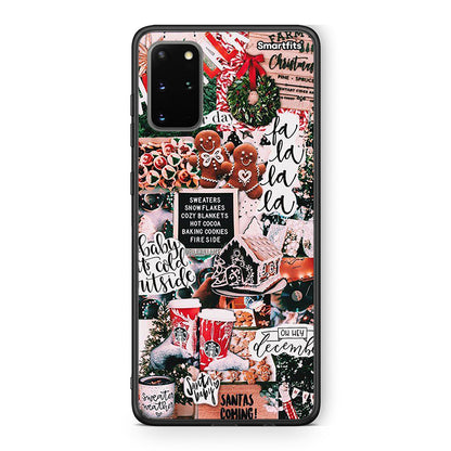 Samsung S20 Plus Xmas Habbits θήκη από τη Smartfits με σχέδιο στο πίσω μέρος και μαύρο περίβλημα | Smartphone case with colorful back and black bezels by Smartfits
