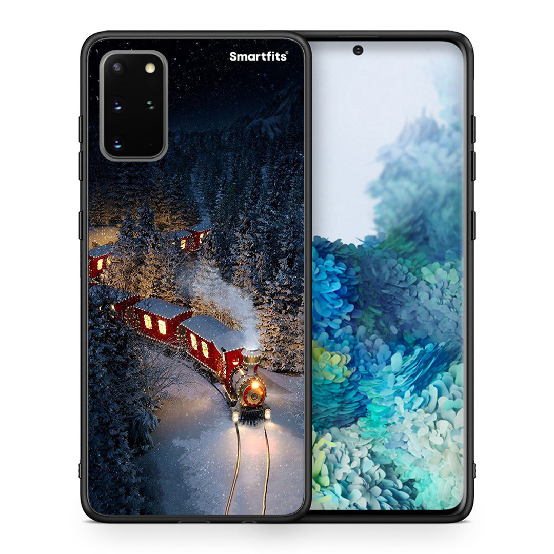 Θήκη Samsung S20 Plus Xmas Train από τη Smartfits με σχέδιο στο πίσω μέρος και μαύρο περίβλημα | Samsung S20 Plus Xmas Train case with colorful back and black bezels