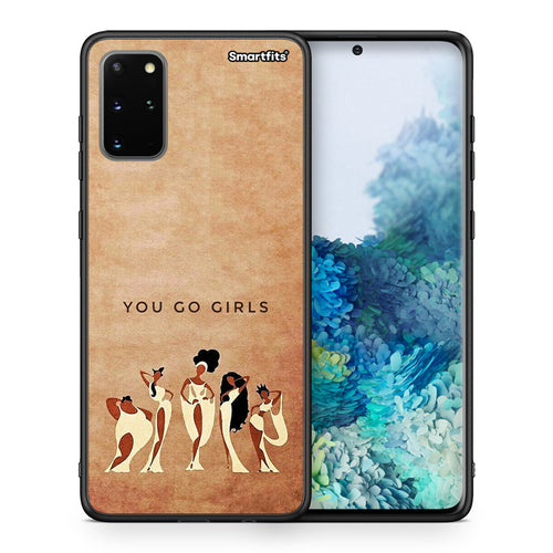 Θήκη Samsung S20 Plus You Go Girl από τη Smartfits με σχέδιο στο πίσω μέρος και μαύρο περίβλημα | Samsung S20 Plus You Go Girl case with colorful back and black bezels