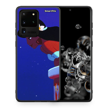 Θήκη Samsung S20 Ultra Alladin And Jasmine Love 2 από τη Smartfits με σχέδιο στο πίσω μέρος και μαύρο περίβλημα | Samsung S20 Ultra Alladin And Jasmine Love 2 case with colorful back and black bezels