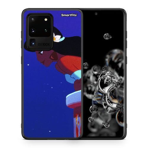 Θήκη Samsung S20 Ultra Alladin And Jasmine Love 2 από τη Smartfits με σχέδιο στο πίσω μέρος και μαύρο περίβλημα | Samsung S20 Ultra Alladin And Jasmine Love 2 case with colorful back and black bezels