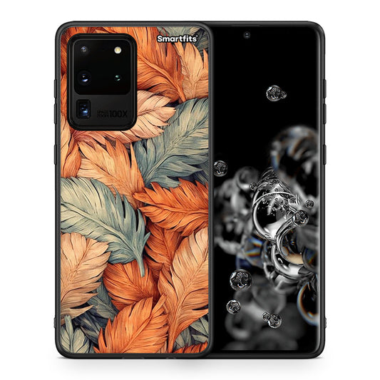 Θήκη Samsung S20 Ultra Autumn Leaves από τη Smartfits με σχέδιο στο πίσω μέρος και μαύρο περίβλημα | Samsung S20 Ultra Autumn Leaves case with colorful back and black bezels