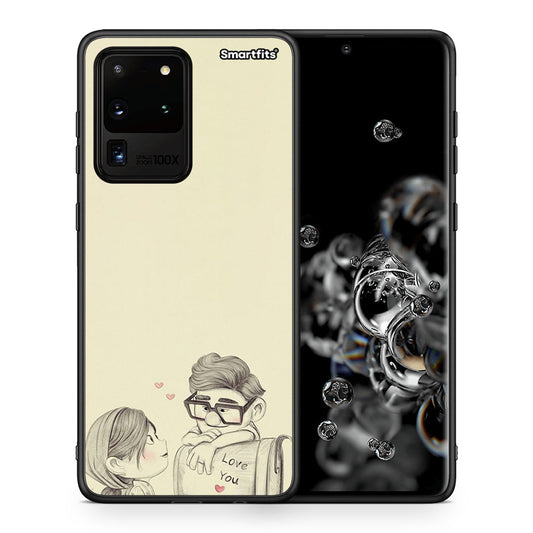 Θήκη Samsung S20 Ultra Carl And Ellie από τη Smartfits με σχέδιο στο πίσω μέρος και μαύρο περίβλημα | Samsung S20 Ultra Carl And Ellie case with colorful back and black bezels