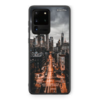 Thumbnail for Samsung S20 Ultra City Lights θήκη από τη Smartfits με σχέδιο στο πίσω μέρος και μαύρο περίβλημα | Smartphone case with colorful back and black bezels by Smartfits