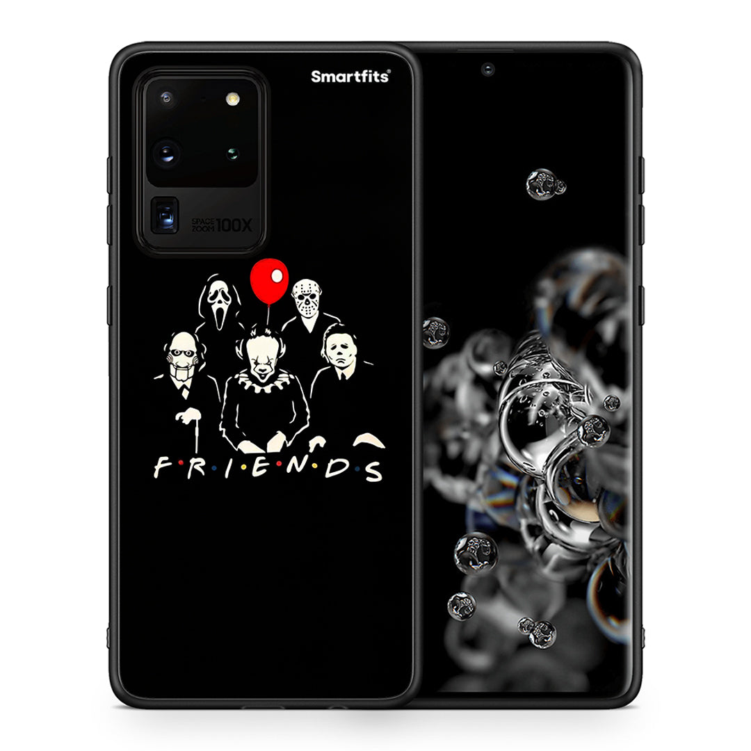 Θήκη Samsung S20 Ultra Halloween Friends από τη Smartfits με σχέδιο στο πίσω μέρος και μαύρο περίβλημα | Samsung S20 Ultra Halloween Friends case with colorful back and black bezels