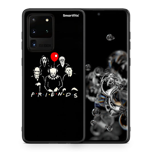 Θήκη Samsung S20 Ultra Halloween Friends από τη Smartfits με σχέδιο στο πίσω μέρος και μαύρο περίβλημα | Samsung S20 Ultra Halloween Friends case with colorful back and black bezels