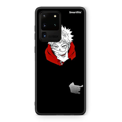 Samsung S20 Ultra Itadori Anime θήκη από τη Smartfits με σχέδιο στο πίσω μέρος και μαύρο περίβλημα | Smartphone case with colorful back and black bezels by Smartfits