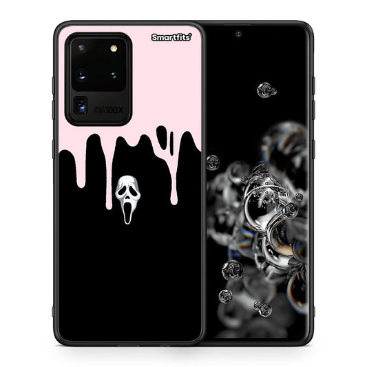 Θήκη Samsung S20 Ultra Melting Halloween Mask από τη Smartfits με σχέδιο στο πίσω μέρος και μαύρο περίβλημα | Samsung S20 Ultra Melting Halloween Mask case with colorful back and black bezels