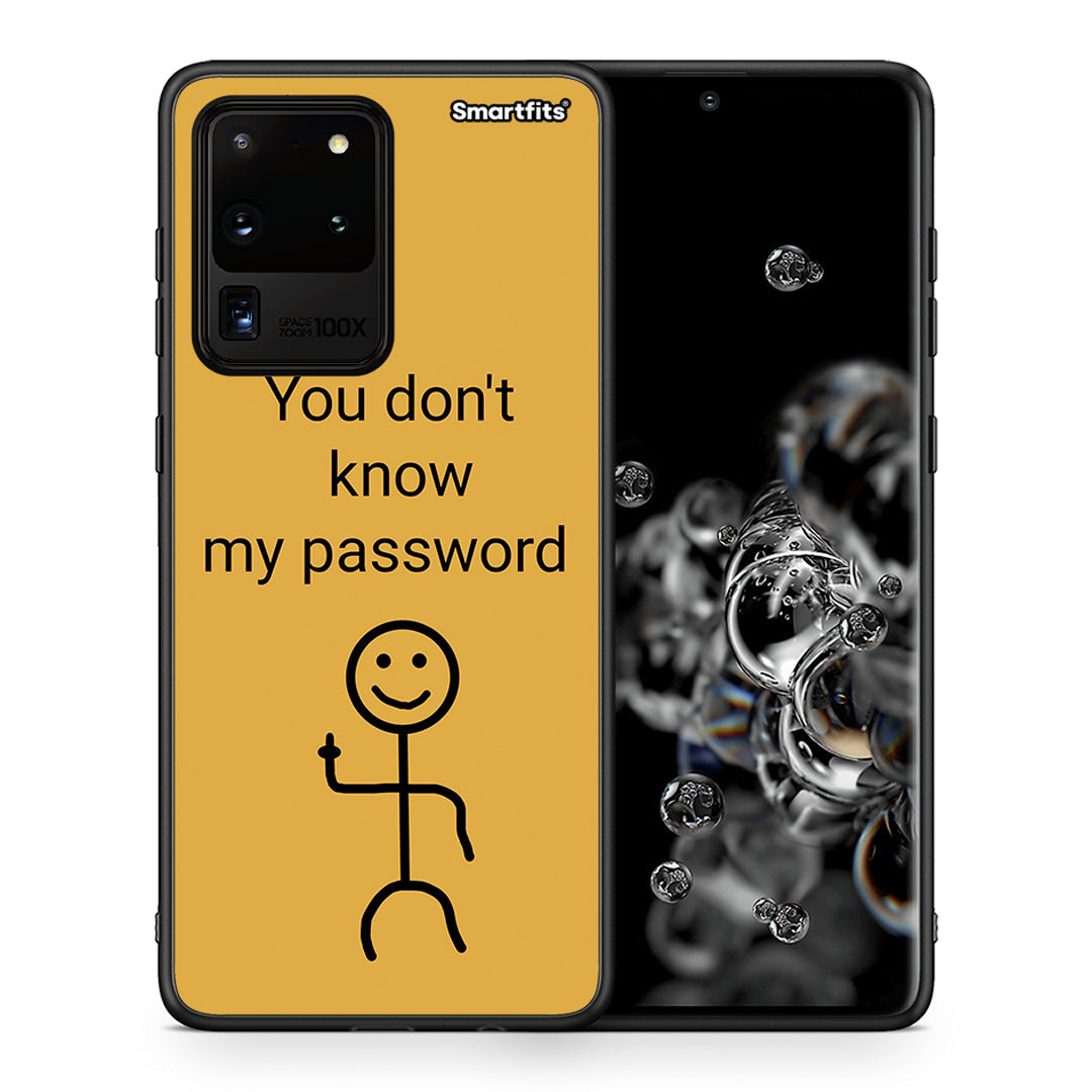 Θήκη Samsung S20 Ultra My Password από τη Smartfits με σχέδιο στο πίσω μέρος και μαύρο περίβλημα | Samsung S20 Ultra My Password case with colorful back and black bezels