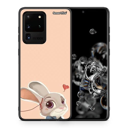 Θήκη Samsung S20 Ultra Nick Wilde And Judy Hopps Love 2 από τη Smartfits με σχέδιο στο πίσω μέρος και μαύρο περίβλημα | Samsung S20 Ultra Nick Wilde And Judy Hopps Love 2 case with colorful back and black bezels