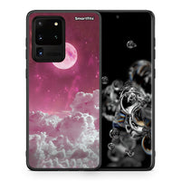 Thumbnail for Θήκη Samsung S20 Ultra Pink Moon από τη Smartfits με σχέδιο στο πίσω μέρος και μαύρο περίβλημα | Samsung S20 Ultra Pink Moon case with colorful back and black bezels
