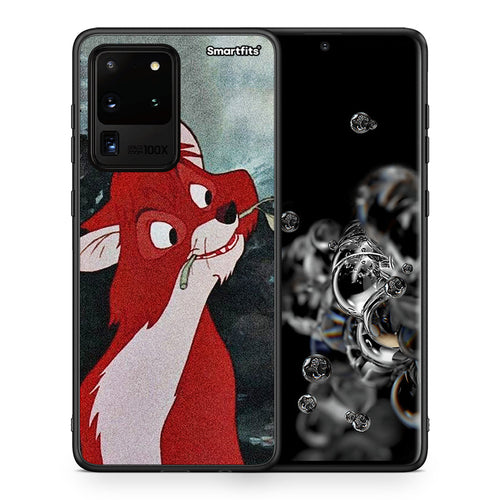 Θήκη Samsung S20 Ultra Tod And Vixey Love 1 από τη Smartfits με σχέδιο στο πίσω μέρος και μαύρο περίβλημα | Samsung S20 Ultra Tod And Vixey Love 1 case with colorful back and black bezels