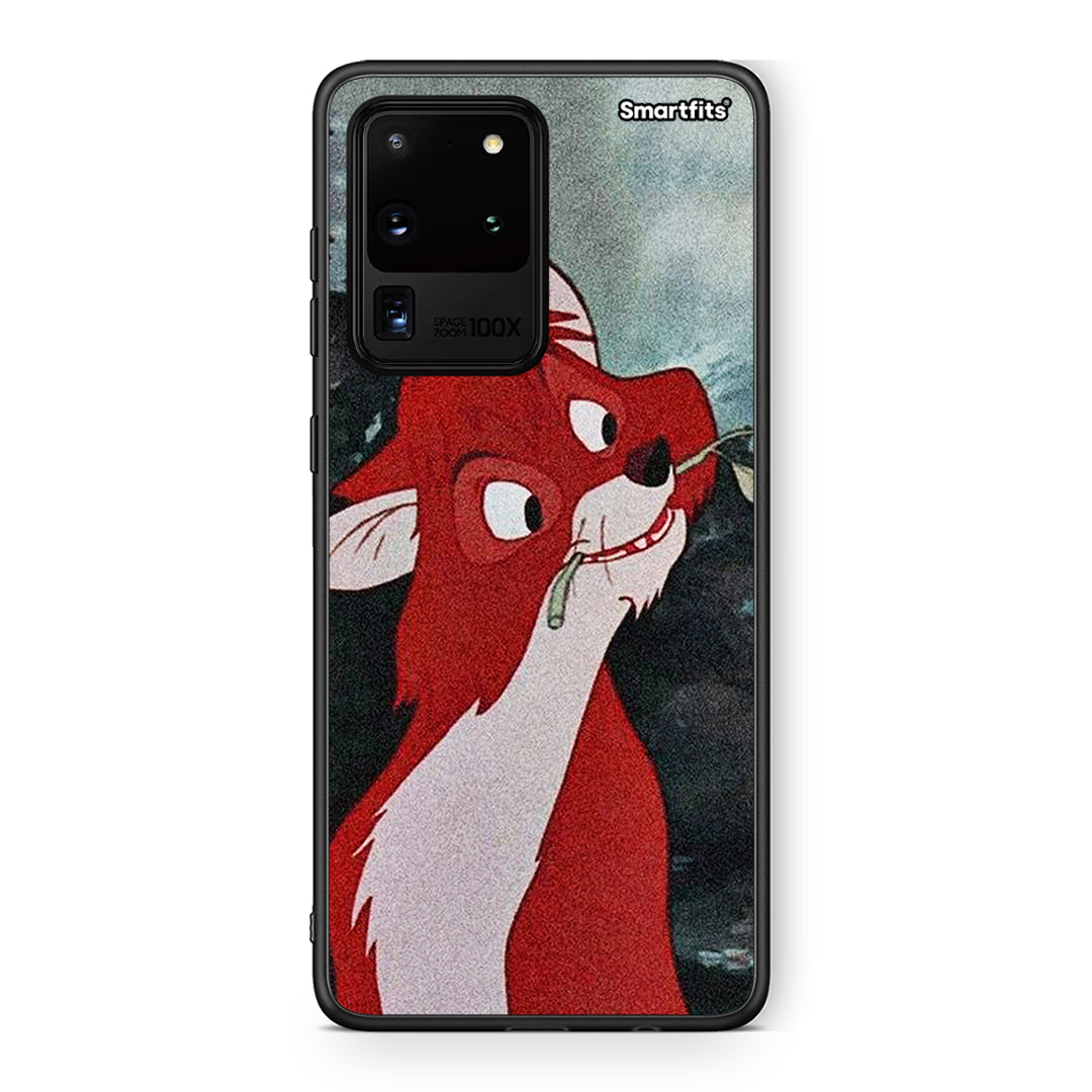 Samsung S20 Ultra Tod And Vixey Love 1 θήκη από τη Smartfits με σχέδιο στο πίσω μέρος και μαύρο περίβλημα | Smartphone case with colorful back and black bezels by Smartfits