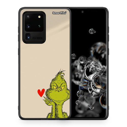 Θήκη Samsung S20 Ultra Xmas Grinch από τη Smartfits με σχέδιο στο πίσω μέρος και μαύρο περίβλημα | Samsung S20 Ultra Xmas Grinch case with colorful back and black bezels