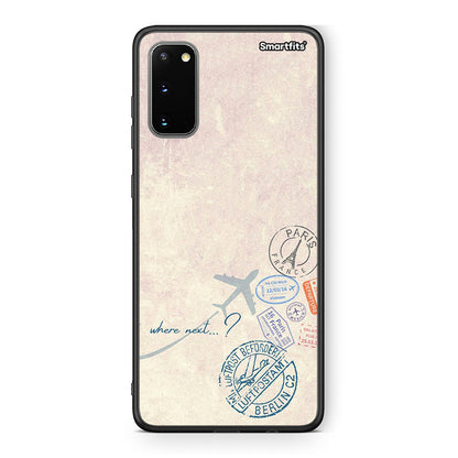 Samsung S20 Where Next Θήκη από τη Smartfits με σχέδιο στο πίσω μέρος και μαύρο περίβλημα | Smartphone case with colorful back and black bezels by Smartfits
