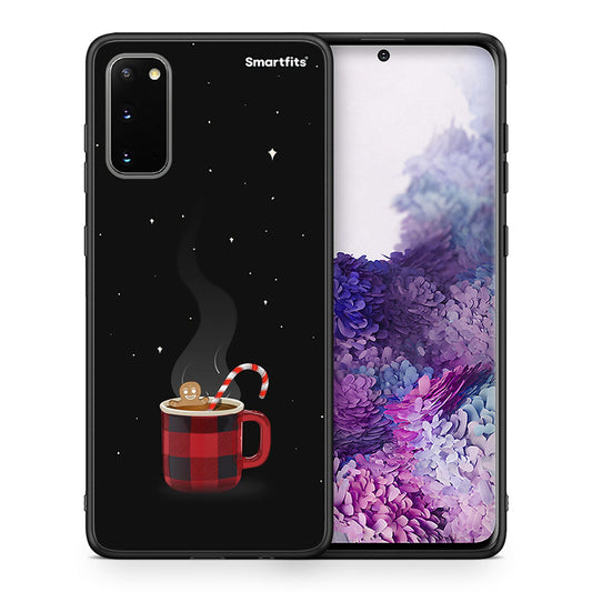 Θήκη Samsung S20 Xmas Bathing από τη Smartfits με σχέδιο στο πίσω μέρος και μαύρο περίβλημα | Samsung S20 Xmas Bathing case with colorful back and black bezels