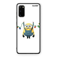 Thumbnail for Samsung S20 Xmas Minion Lights θήκη από τη Smartfits με σχέδιο στο πίσω μέρος και μαύρο περίβλημα | Smartphone case with colorful back and black bezels by Smartfits