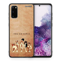 Thumbnail for Θήκη Samsung S20 You Go Girl από τη Smartfits με σχέδιο στο πίσω μέρος και μαύρο περίβλημα | Samsung S20 You Go Girl case with colorful back and black bezels