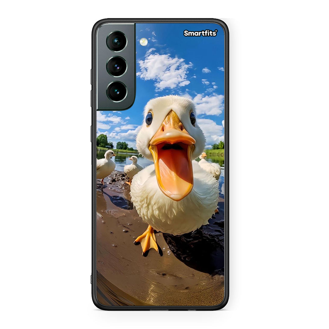 Samsung S21 Duck Face θήκη από τη Smartfits με σχέδιο στο πίσω μέρος και μαύρο περίβλημα | Smartphone case with colorful back and black bezels by Smartfits