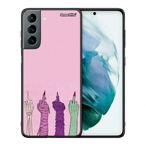Θήκη Samsung S21 Halloween Be A Lady από τη Smartfits με σχέδιο στο πίσω μέρος και μαύρο περίβλημα | Samsung S21 Halloween Be A Lady case with colorful back and black bezels