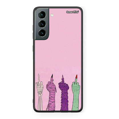 Samsung S21 Halloween Be A Lady Θήκη από τη Smartfits με σχέδιο στο πίσω μέρος και μαύρο περίβλημα | Smartphone case with colorful back and black bezels by Smartfits