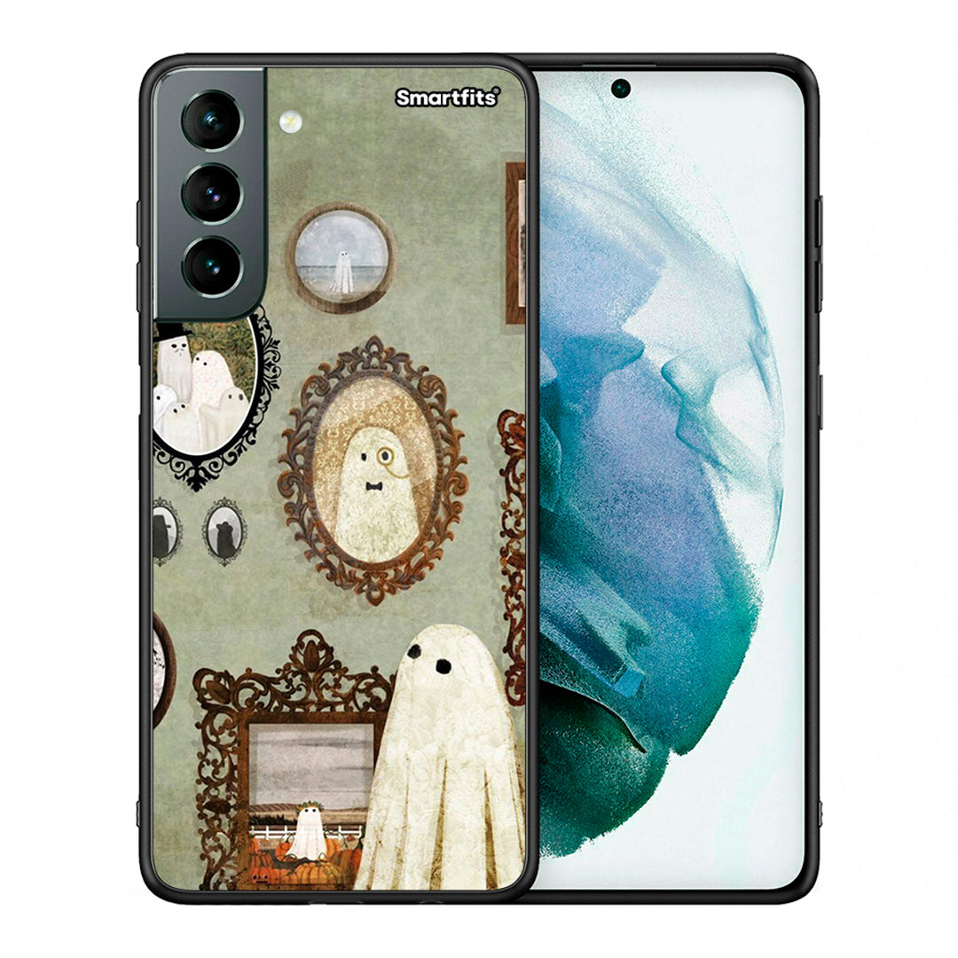 Θήκη Samsung S21 Halloween Ghost Season από τη Smartfits με σχέδιο στο πίσω μέρος και μαύρο περίβλημα | Samsung S21 Halloween Ghost Season case with colorful back and black bezels