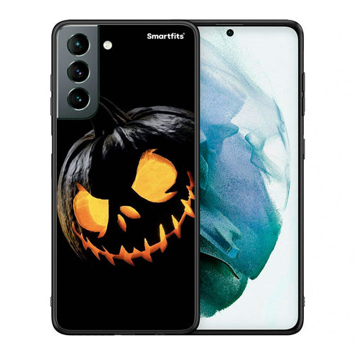 Θήκη Samsung S21 Halloween Scary Pumpkin από τη Smartfits με σχέδιο στο πίσω μέρος και μαύρο περίβλημα | Samsung S21 Halloween Scary Pumpkin case with colorful back and black bezels