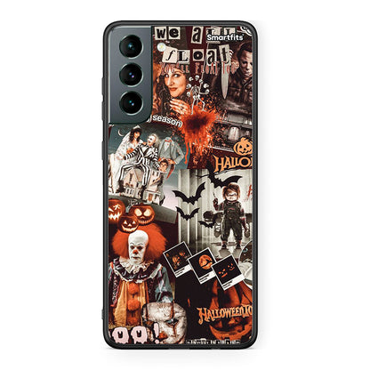 Samsung S21 Halloween Spooky Season Θήκη από τη Smartfits με σχέδιο στο πίσω μέρος και μαύρο περίβλημα | Smartphone case with colorful back and black bezels by Smartfits