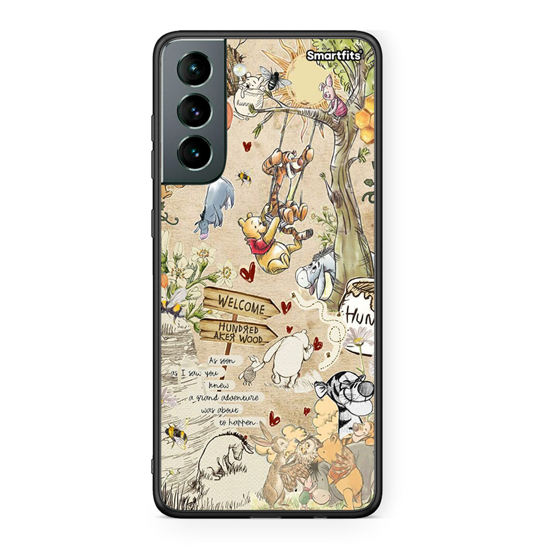 Samsung S21 Happy Friends θήκη από τη Smartfits με σχέδιο στο πίσω μέρος και μαύρο περίβλημα | Smartphone case with colorful back and black bezels by Smartfits