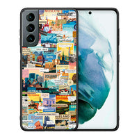 Thumbnail for Θήκη Samsung S21 Live To Travel από τη Smartfits με σχέδιο στο πίσω μέρος και μαύρο περίβλημα | Samsung S21 Live To Travel case with colorful back and black bezels