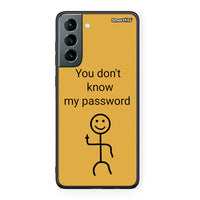 Thumbnail for Samsung S21 My Password Θήκη από τη Smartfits με σχέδιο στο πίσω μέρος και μαύρο περίβλημα | Smartphone case with colorful back and black bezels by Smartfits